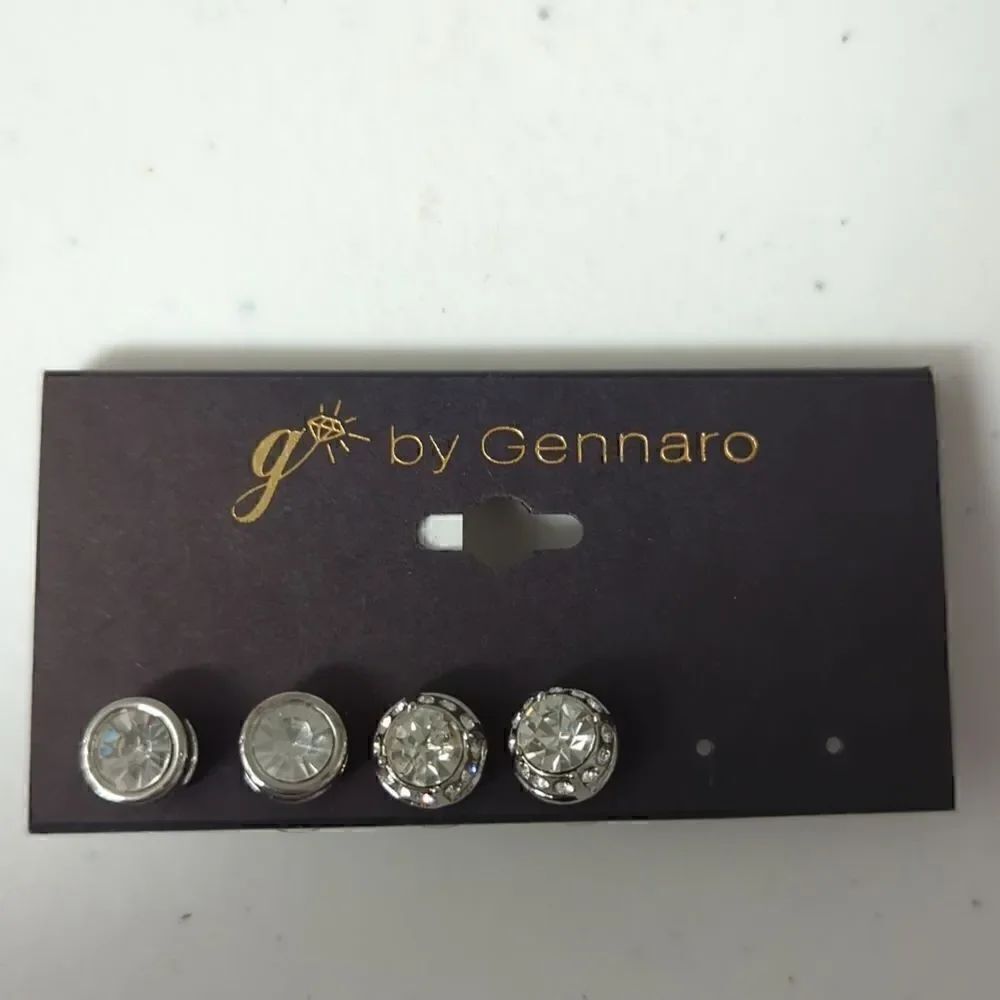 NWT Two Pair Faux Diamond Post Earrings